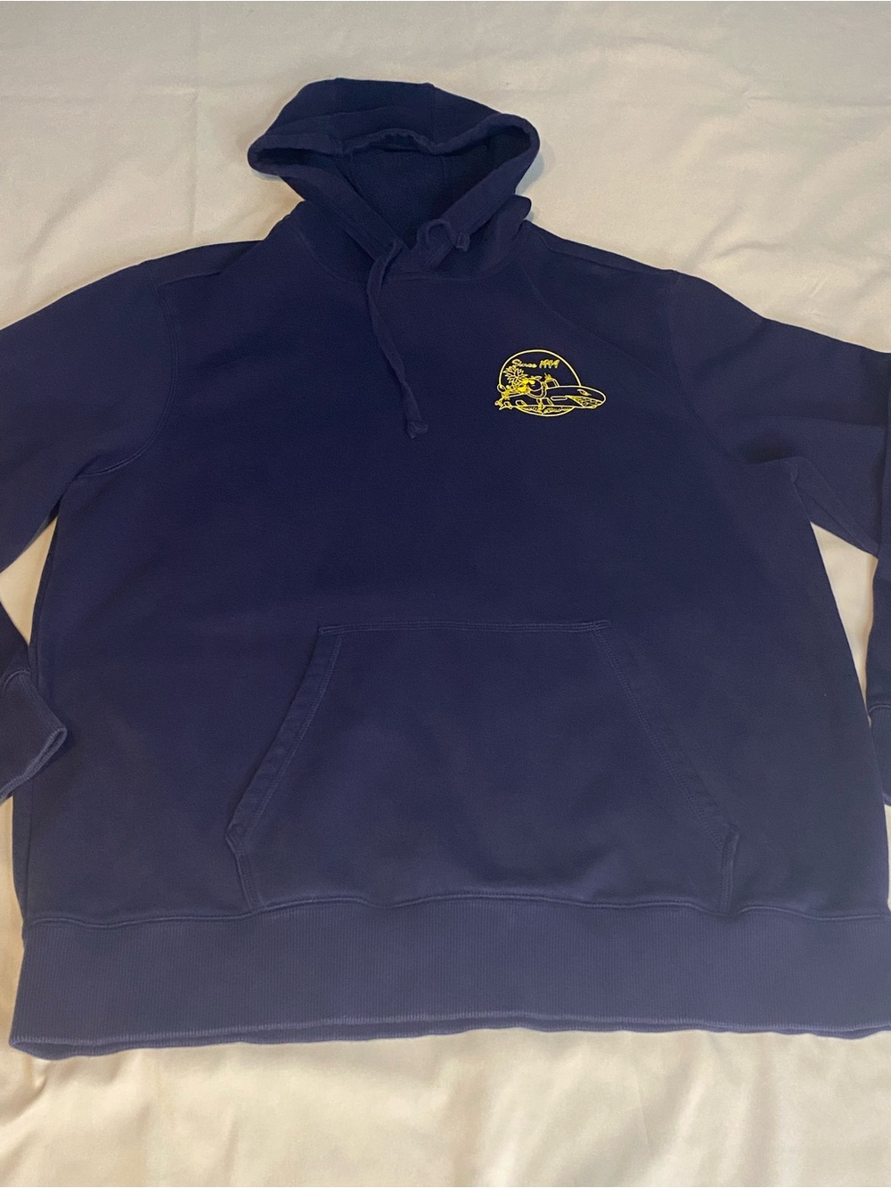 Sport-Tek Navy Hoodie with Yellow Chest Graphic Unleash The Kraken Size XL